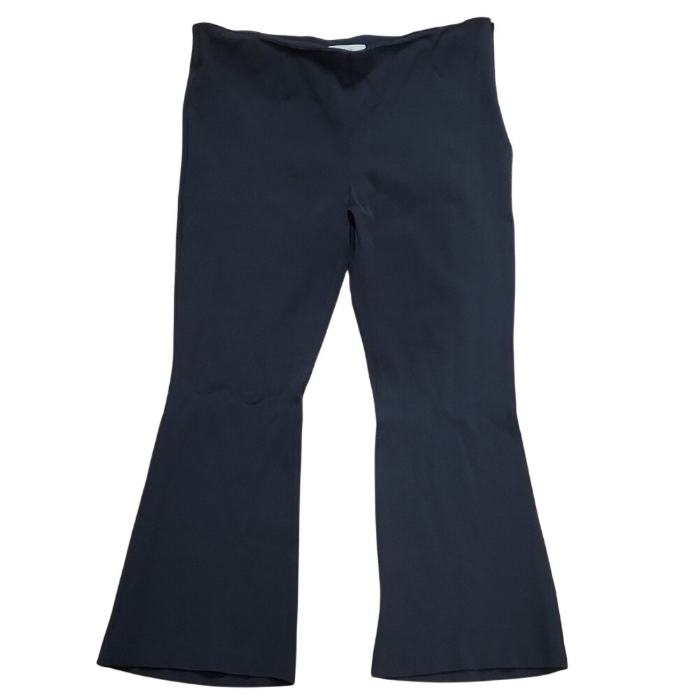 Dusan Navy‎ Cropped Kick Ankle Europe Pants Large Lagenlook Navy Quiet Luxury